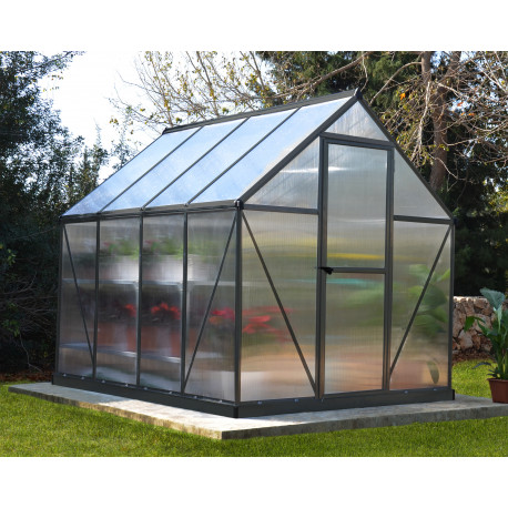 Serra da giardino in alluminio e policarbonato 4,55m² MYTHOS - Grigio - Palram – Canopia