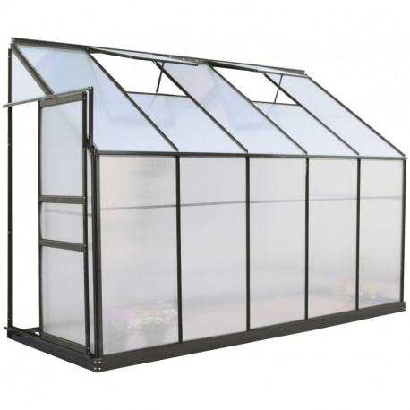 Set completo di lastre in policarbonato da 4 mm per serra addossata da 3,9 m² Green Protect