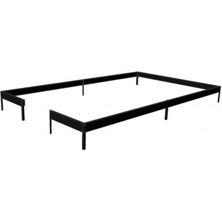Base per serra Grand Oase 25,6m² in acciaio zincato laccato nero - Juliana