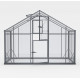 Serra da giardino Hybrid 14,5m² antracite in vetro temperato e policarbonato Sanus XL15 – Gampre