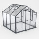 Serra da giardino Hybrid 4,84m² antracite in vetro temperato e policarbonato Sanus UP! L5 - Gampre