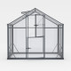 Serra da giardino Hybrid 6,5m² antracite in vetro temperato e policarbonato Sanus UP! L7 - Gampre