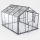 Serra da giardino Hybrid 6,5m² antracite in vetro temperato e policarbonato Sanus UP! L7 - Gampre