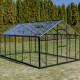 Serra da giardino 9,8m² in alluminio nero e vetro temperato Sanus L10 - Gampre