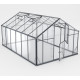 Serra 12,5m² in alluminio nero e vetro temperato Sanus XL12 - Gampre