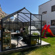 Serra da giardino Hybrid 6,5m² antracite in vetro temperato e policarbonato Sanus UP! L7 - Gampre