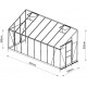 Confezione completa di vetri di ricambio per serra addossata Prima 9,63 m² - Green Protect