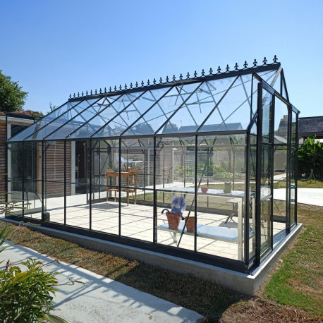 Struttura serra da giardino 14,52m² in alluminio antracite - Green Protect
