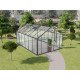 Serra 12,5m² in alluminio nero e vetro temperato Sanus XL12 - Gampre