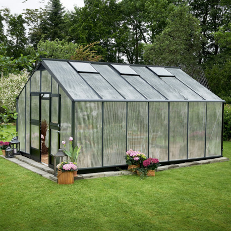 Serra antracite 18,8m² in policarbonato 10mm Gardener - Juliana