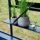 Mensola in alluminio laccato nero 150x15cm per serra da giardino