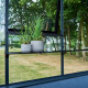 Mensola in alluminio laccato nero 150x15cm per serra da giardino