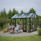 Serra da giardino Jubii 60 da 10,9 m² in alluminio nero e vetro temperato da 3 mm - Juliana