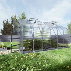 Serra da giardino standard da 15 m² in acciaio zincato e pannelli in policarbonato da 4 mm - Klasika