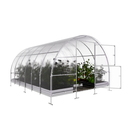 Serra da giardino Easy da 18 m² in acciaio zincato e pannelli in policarbonato da 6 mm - Klasika
