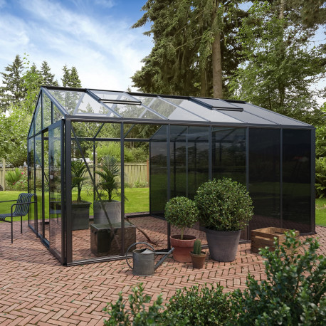 Serra da giardino Classic 235x310cm con vano portaoggetti a 2 colonne BloomCabin