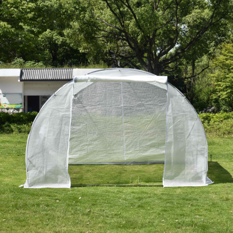 Serra a tunnel per orto BIANCA 3x3m con copertura in PE rinforzato - Green Protect