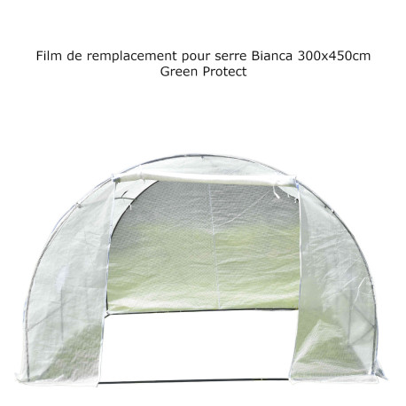 Telo di ricambio completo per serra a tunnel per orto BIANCA 3x4,5m con copertura in PE rinforzato - Green Protect
