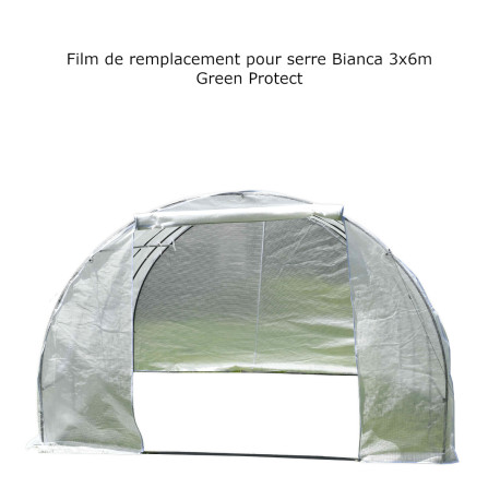 Telo di ricambio completo per serra tunnel da orto BIANCA 3x6m con copertura in PE rinforzato - Green Protect