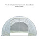 Telo di ricambio completo per serra tunnel per orto BIANCA 4x8m con copertura in PE rinforzato - Green Protect
