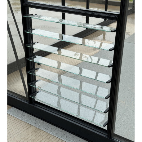 Griglia di ventilazione laccata antracite per serre Royale, larghezza 366 cm - Green Protect