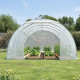 Serra a tunnel per orto BIANCA 4x8m con copertura in PE rinforzato - Green Protect