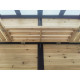 Serra da balcone in legno e policarbonato da 3 mm con ripiani e tetto apribile - Arbour