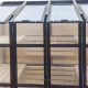 Serra da balcone in legno e policarbonato da 3 mm con ripiani e tetto apribile - Arbour