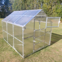 Serra da giardino "Bernard" 235x200 cm con struttura in acciaio zincato e pannelli in policarbonato da 6 mm – Klasika