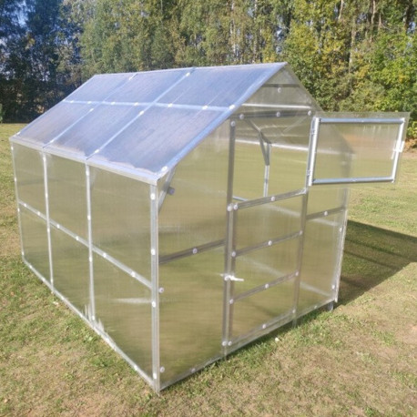 Serra da giardino "Bernard" 235x200 cm con struttura in acciaio zincato e pannelli in policarbonato da 6 mm – Klasika