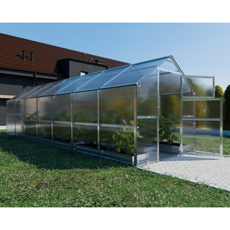 Serra da giardino "Bernard" 235x700 cm in acciaio zincato e pannelli in policarbonato da 6 mm – Klasika