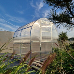 Serra da giardino Slim 200x200 cm in acciaio zincato e pannelli in policarbonato da 4 mm - Klasika