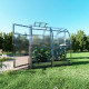 Serra da giardino Slim 200x200 cm in acciaio zincato e pannelli in policarbonato da 4 mm - Klasika