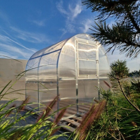Serra da giardino Slim 200x200 cm in acciaio zincato e pannelli in policarbonato da 6 mm - Klasika