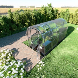Serra da giardino Slim 200x400 cm in acciaio zincato e pannelli in policarbonato da 6 mm - Klasika