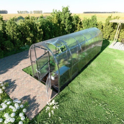 Serra da giardino Slim 200x600 cm in acciaio zincato e pannelli in policarbonato da 4 mm - Klasika