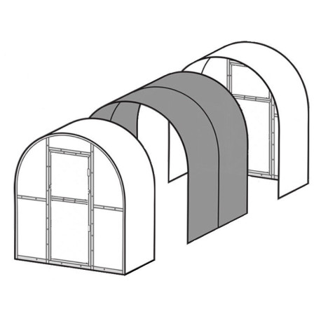 Modulo di estensione da 2 m per serre da giardino in policarbonato da 6 mm Slim - Klasika