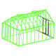 Kit porta posteriore supplementare a soglia ribassata per serre Royale larghezza 366 cm in alluminio e vetro Green Protect