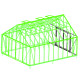 Kit porta posteriore supplementare a soglia ribassata per serre Royale larghezza 494 cm in alluminio e vetro Green Protect