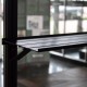 Mensola in alluminio laccato nero 150x15cm per serra da giardino