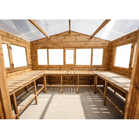 Mensole per serra in legno 12m² Gardy Shelter