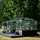 Serra da giardino su muretto 13m² antracite in vetro temperato Grand Oase - Juliana