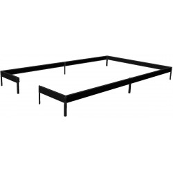 Base per serra Grand Oase 18,8m² in acciaio zincato laccato nero - Juliana